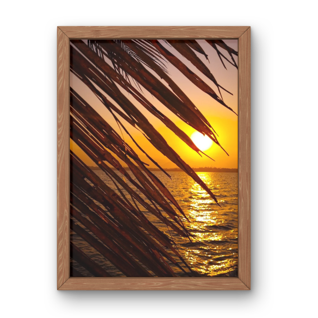 Entardecer Dourado (Quadro)